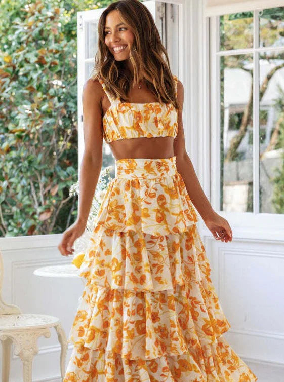 Ibrahimma - orangefarbenes set
