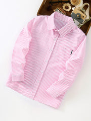 Damen Elegante gestreifte Bluse Drune – Rosa