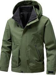 Herren Langarm-Hoodie-Jacke mit Taschen – Tarnmuster