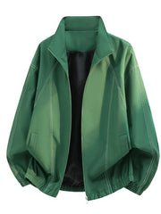 Herren Oversize-Leichtblouson mit Stehkragen und elastischem Saum – Grün