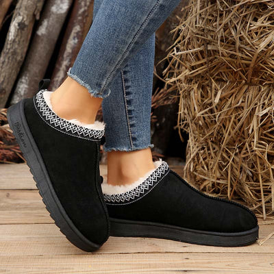 Plüsch-schneestiefel für damen