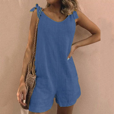Addison – Jumpsuit Mit Schleifen-Trägern Und Taschen