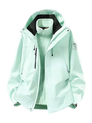 Herren wasserdichte Outdoorjacke mit abnehmbarer Fleece-Innenjacke Nord Taschen – Fleece-Innenjacke - Salznebelgrün