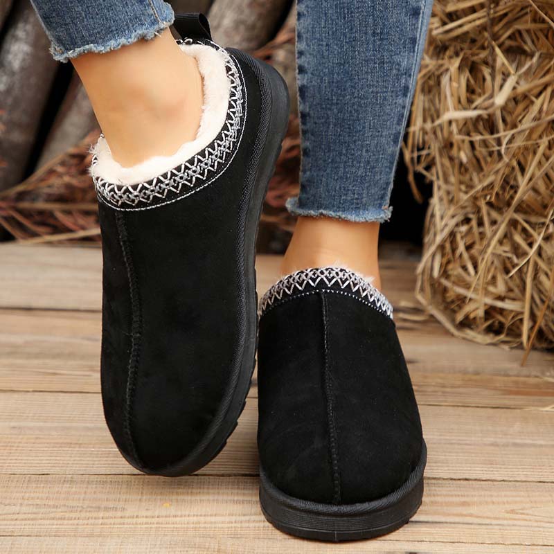 Plüsch-schneestiefel für damen