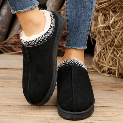 Plüsch-schneestiefel für damen