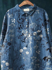 Anita Französische Vintage-Bluse Damen | Elegante Bluse – Drucken  9
