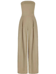 Marie | Luftiger Damen Jumpsuit modern und stilvoll geschnitten – Khaki