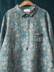 Anita Französische Vintage-Bluse Damen | Elegante Bluse – Drucken  6