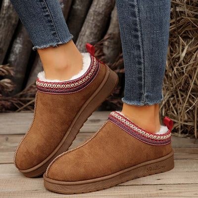 Plüsch-schneestiefel für damen