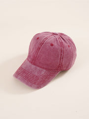 Damen Vintage Cap mit verstellbarem Verschluss – Weinrot