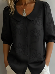 Elina | Stilvolle Soft Touch Bluse für Damen – Schwarz