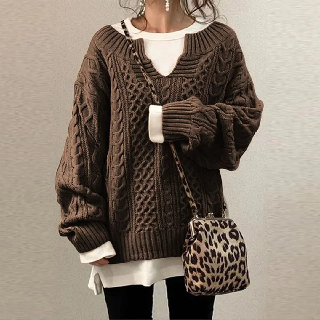 STACY | Übergroßer Strickpullover