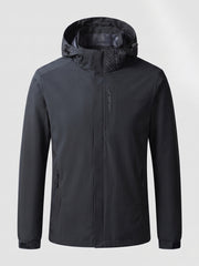 Herren Atmungsaktive Softshell Funktionsjacke mit Verstaubarem Kapuze und Klettverschluss-Manschetten Nord Taschen – Schwarze Frauen