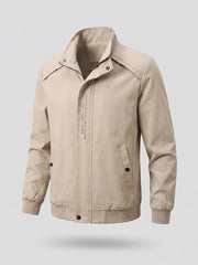 Herren lässige Bomberjacke im minimalistischen urbanen Look mit Stehkragen und Rippbündchen Nord Taschen – Khaki ohne Futter