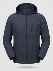 Herren Leichte Atmungsaktive Kapuzenjacke für den Outdoor-Bereich mit Brusttasche und Unsichtbarem Reißverschluss Nord Taschen – Königsblau 878