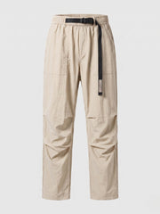 Herren Leichte Nylon Utility-Hosen mit Elastischem Bund und Gürtelverschluss Nord Taschen – Q3118 Beige