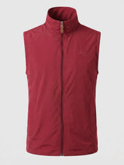 Leichte Outdoor Softshell-Weste für Herren mit Stehkragen und durchgehendem Reißverschluss Nord Taschen – Rot