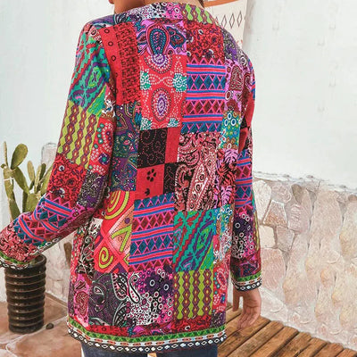 Zoryelle – Bunte Boho-Patchworkjacke