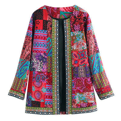 Zoryelle – Bunte Boho-Patchworkjacke