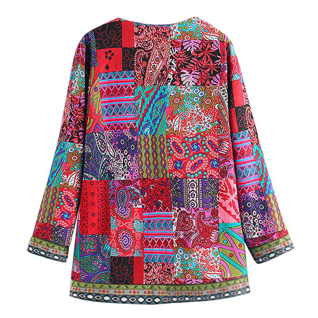Zoryelle – Bunte Boho-Patchworkjacke