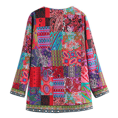 Zoryelle – Bunte Boho-Patchworkjacke
