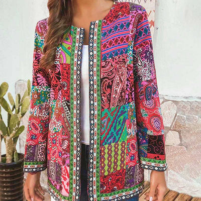 Zoryelle – Bunte Boho-Patchworkjacke