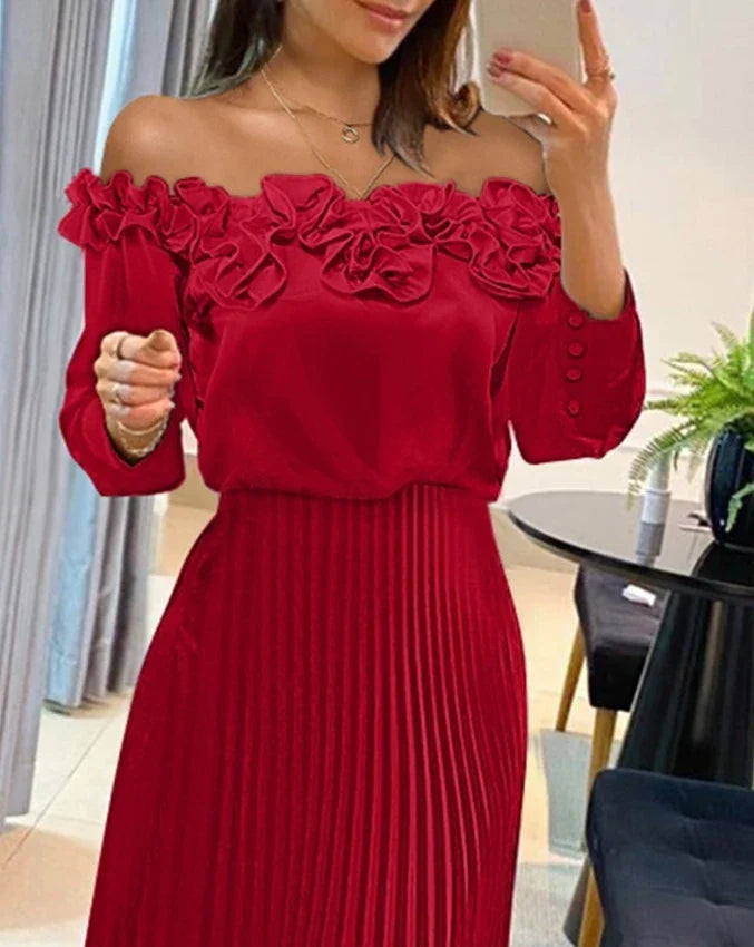 Alisa™ - Atemberaubendes schulterfreies Maxikleid
