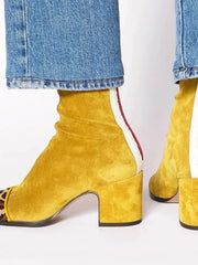 Nora | Stilvolle Damen Stiefeletten zeitlos modern – Gelb