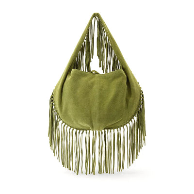 Strohtasche Strand Shopper – Große Vegane Leder Tasche mit Quasten