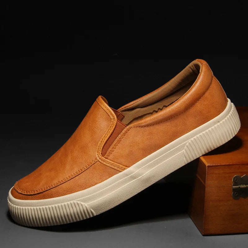Elegante leder-loafer für herren