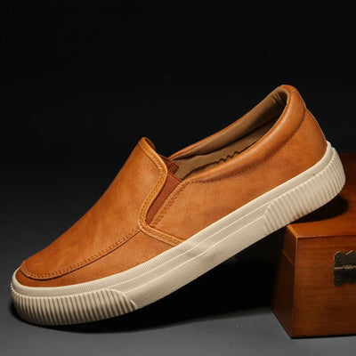 Elegante leder-loafer für herren