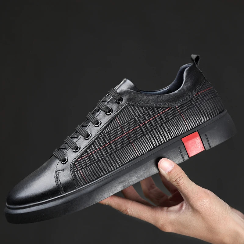 Eleganter herren-sneaker aus leder