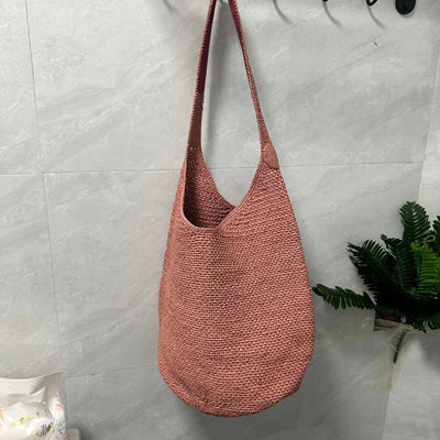 Boho Strohtasche Damen – Handgefertigte Strandtasche Sommer 2025 Shopper