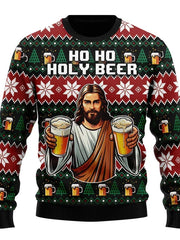 Karl | Herren Lustiger Bier-Weihnachtspullover – Mehrfarbig