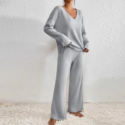 Daphne – stilvolles zweiteiliges Set mit geripptem design für damen