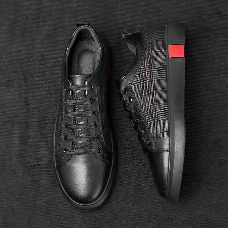 Eleganter herren-sneaker aus leder