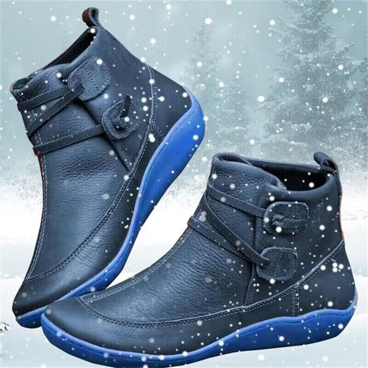 Bequeme und warme damenstiefel aus leder
