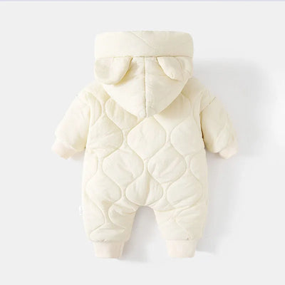 Kapuzen-Winteroverall mit Bärenmotiv für Babys – Warm & Flauschig