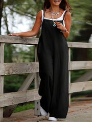Karla | Stilvolle Damen Latzhose im Design – Schwarz