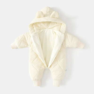 Kapuzen-Winteroverall mit Bärenmotiv für Babys – Warm & Flauschig