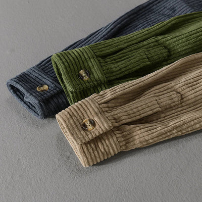 Egor - elegantes cord-herrenhemd