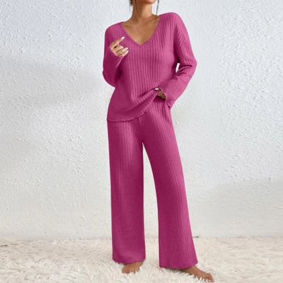 Daphne – stilvolles zweiteiliges Set mit geripptem design für damen