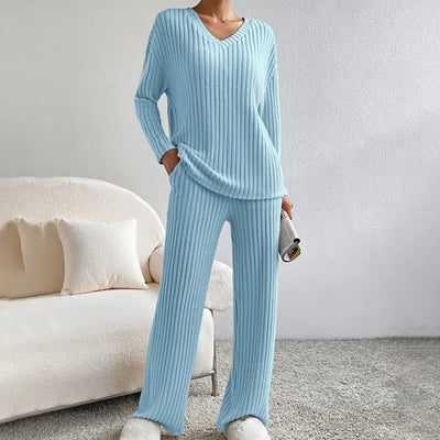 Daphne – stilvolles zweiteiliges Set mit geripptem design für damen
