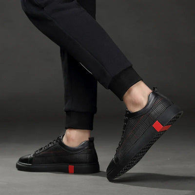 Eleganter herren-sneaker aus leder