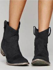 Roselle | Elegante Wildleder-Westernstiefel für einen stilvollen Look – Schwarz