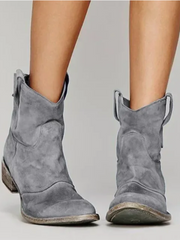 Roselle | Elegante Wildleder-Westernstiefel für einen stilvollen Look – Grau