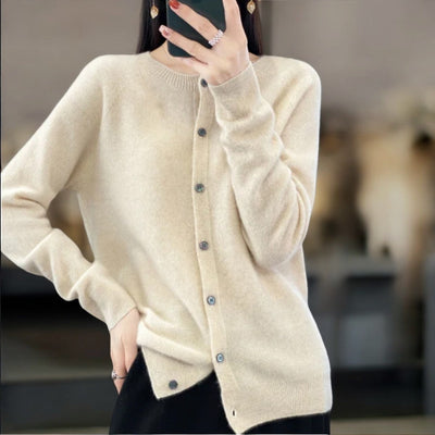 Annika – woll-cardigan – weiche und stilvolle damen-wolljacke für herbst und winter