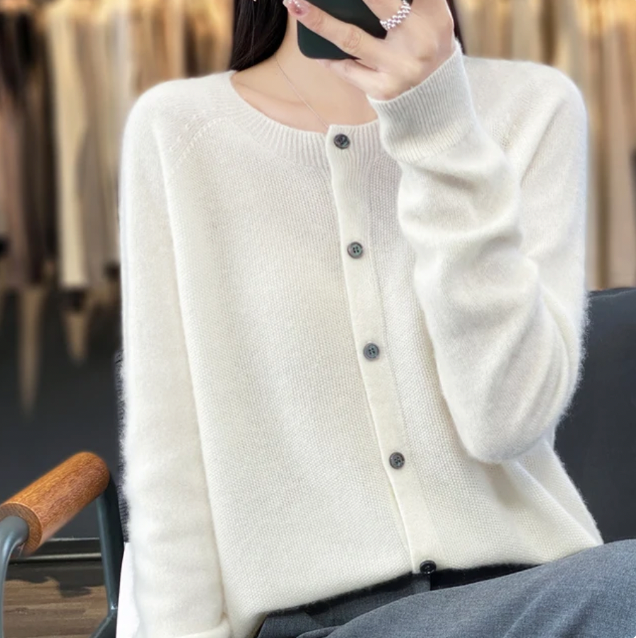 Annika – woll-cardigan – weiche und stilvolle damen-wolljacke für herbst und winter