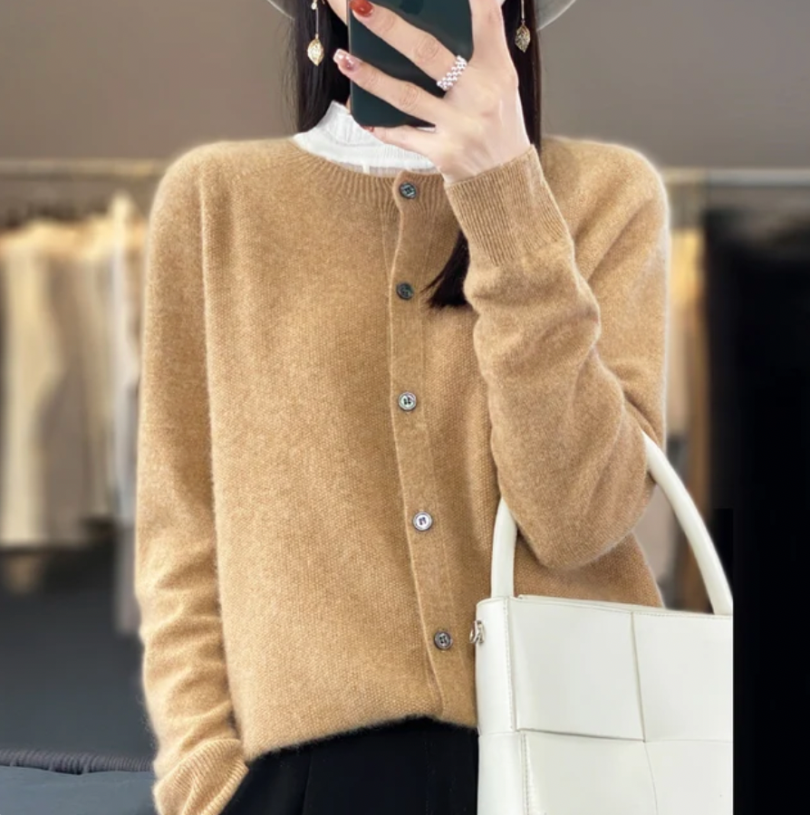 Annika – woll-cardigan – weiche und stilvolle damen-wolljacke für herbst und winter