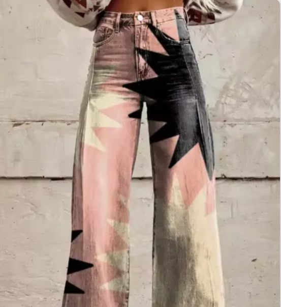 Anzhela – weite hose mit buntem print